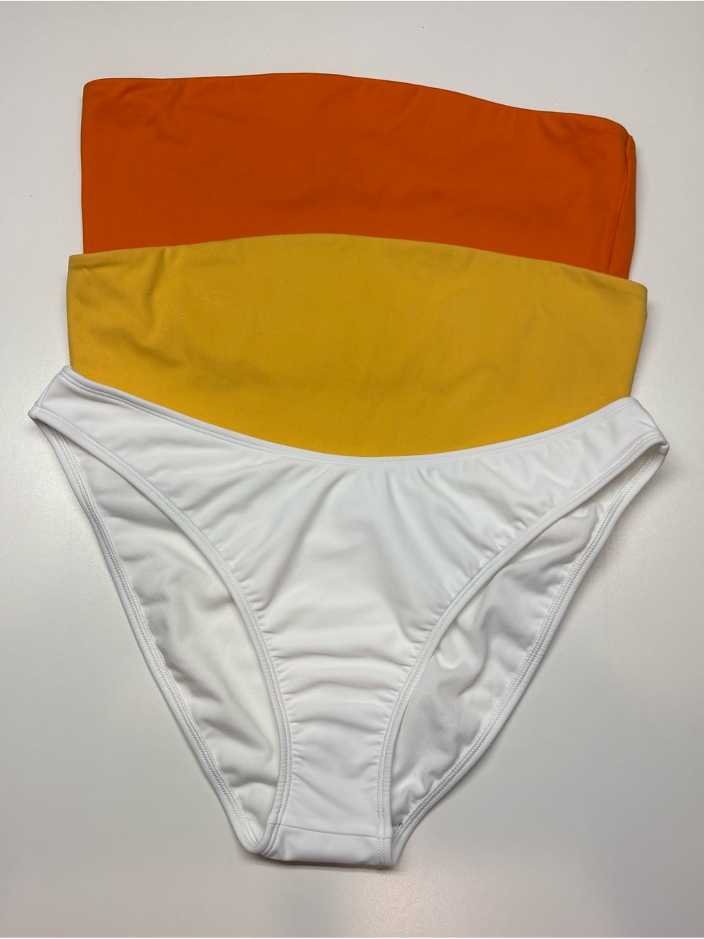 wild fable Orange, Yellow & White Bandeau Bikini Set XL